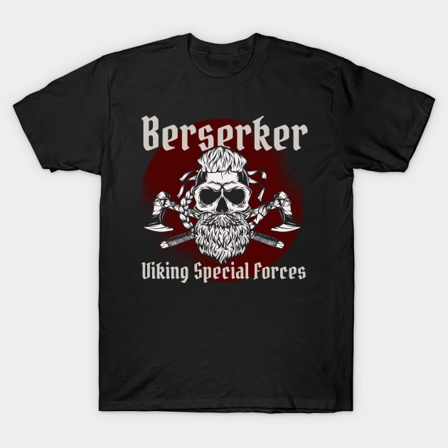 Berserker Viking Special Forces Viking T-Shirt by PlimPlom